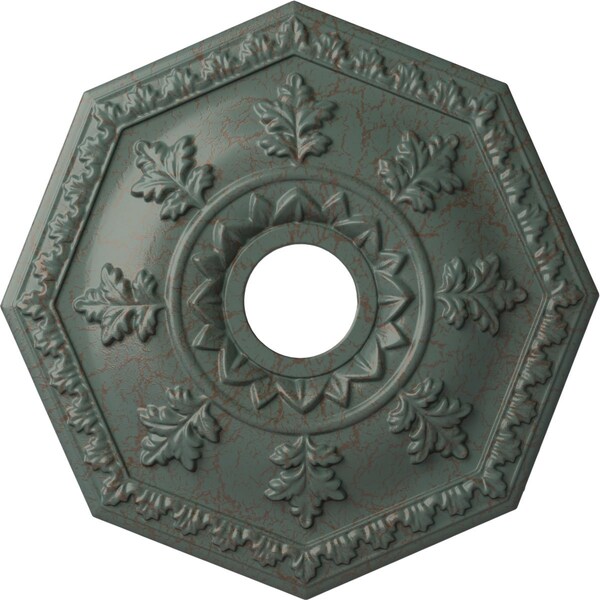 Ekena Millwork Nottingham Medallion (Canopies up to 4 5/8"), 18"OD x 3 1/2"ID x 1 1/2"P, Cloud Burst Crackle CM18NTCBC - main